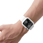 غطاء ساعة بإطار PC نصف تغطية مع طلاء رذاذي، لسلسلة Apple Watch 10 / 11 بمقاس 46مم، لسلسلة Apple Watch 10 / 11 بمقاس 42مم