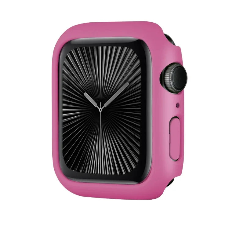 غطاء ساعة بإطار PC نصف تغطية مع طلاء رذاذي، لسلسلة Apple Watch 10 / 11 بمقاس 46مم، لسلسلة Apple Watch 10 / 11 بمقاس 42مم