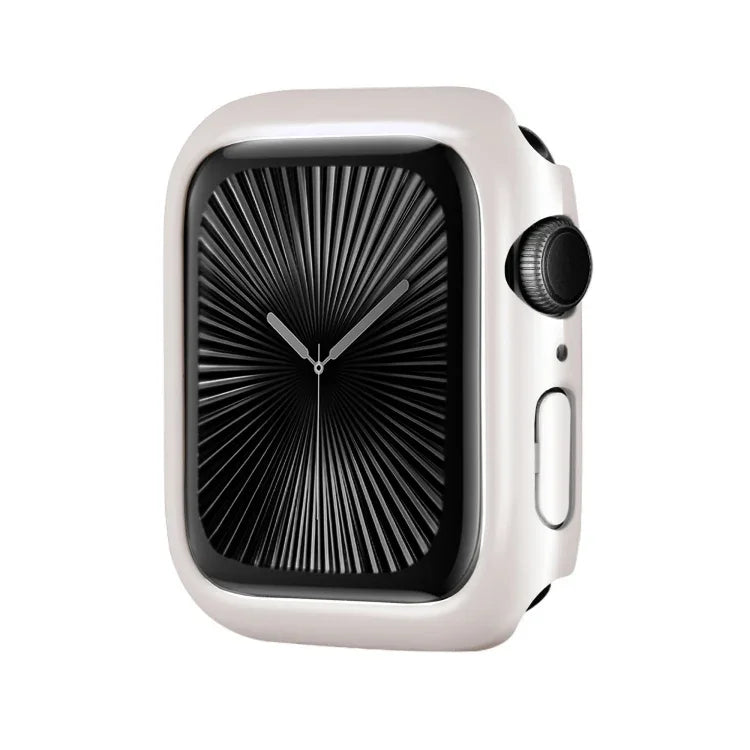 غطاء ساعة بإطار PC نصف تغطية مع طلاء رذاذي، لسلسلة Apple Watch 10 / 11 بمقاس 46مم، لسلسلة Apple Watch 10 / 11 بمقاس 42مم
