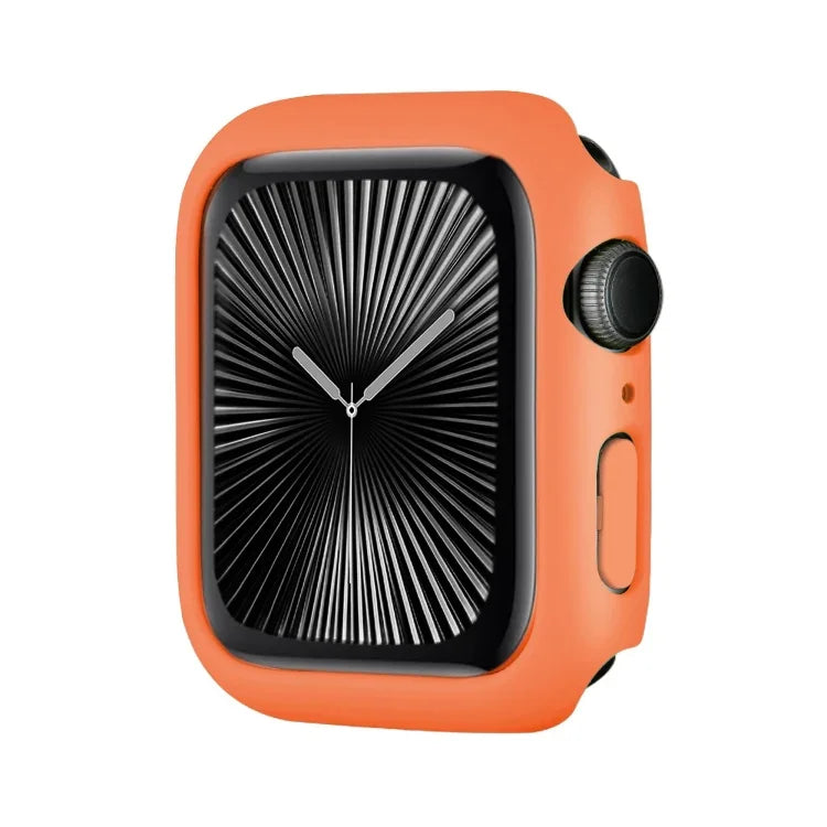 غطاء ساعة بإطار PC نصف تغطية مع طلاء رذاذي، لسلسلة Apple Watch 10 / 11 بمقاس 46مم، لسلسلة Apple Watch 10 / 11 بمقاس 42مم