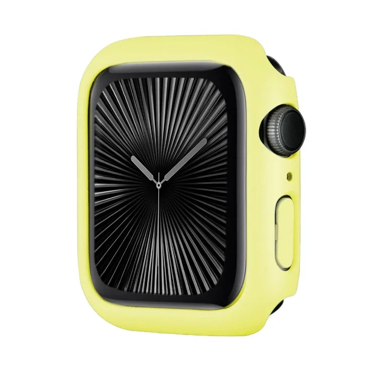 غطاء ساعة بإطار PC نصف تغطية مع طلاء رذاذي، لسلسلة Apple Watch 10 / 11 بمقاس 46مم، لسلسلة Apple Watch 10 / 11 بمقاس 42مم