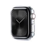 غطاء ساعة بإطار PC نصف تغطية مع طلاء رذاذي، لسلسلة Apple Watch 10 / 11 بمقاس 46مم، لسلسلة Apple Watch 10 / 11 بمقاس 42مم