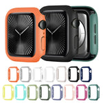 غطاء ساعة بإطار PC نصف تغطية مع طلاء رذاذي، لسلسلة Apple Watch 10 / 11 بمقاس 46مم، لسلسلة Apple Watch 10 / 11 بمقاس 42مم
