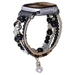 سوار ساعة بسلسلة خرز نحاسية بأربعة صفوف، لساعات Apple Watch مقاسات 46مم / 49مم / 45مم / 44مم، لساعات Apple Watch مقاسات 42مم / 41مم / 40مم / 38مم