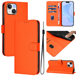 Skin Feel Solid Color Leather Phone Case with Lanyard, For iPhone 13 mini, For iPhone 12 / 12 Pro