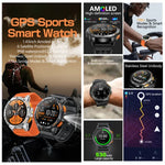 ساعة ذكية LEMFO K67 بشاشة AMOLED مقاس 1.43 بوصة، GPS، رياضية، تدعم مكالمات بلوتوث / مراقبة الصحة