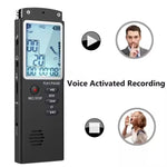 مسجل صوت ذكي عالي الدقة مع إلغاء الضوضاء، مشغل MP3، T60