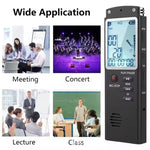مسجل صوت ذكي عالي الدقة مع إلغاء الضوضاء، مشغل MP3، T60