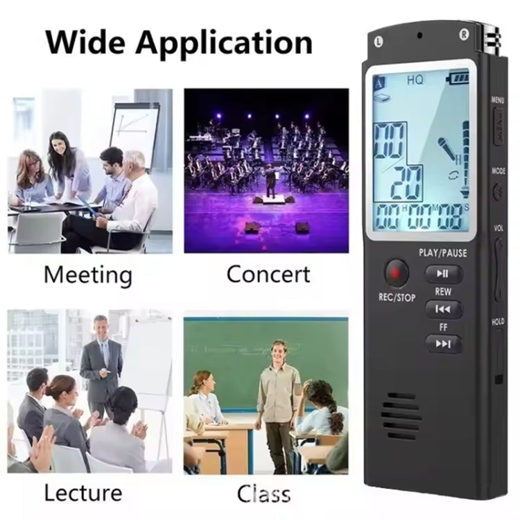 مسجل صوت ذكي عالي الدقة مع إلغاء الضوضاء، مشغل MP3، T60