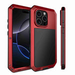 غطاء هاتف معدني ثلاثي الحماية من RedPepper، لهواتف iPhone 17 Pro Max، iPhone 17 Pro، iPhone 17، iPhone Air، iPhone 16 Pro Max، iPhone 16 Pro، iPhone 16 Plus، iPhone 16