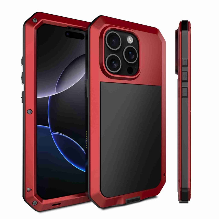 غطاء هاتف معدني ثلاثي الحماية من RedPepper، لهواتف iPhone 17 Pro Max، iPhone 17 Pro، iPhone 17، iPhone Air، iPhone 16 Pro Max، iPhone 16 Pro، iPhone 16 Plus، iPhone 16