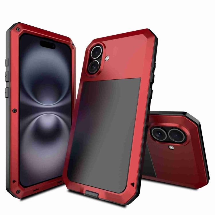 غطاء هاتف معدني ثلاثي الحماية من RedPepper، لهواتف iPhone 17 Pro Max، iPhone 17 Pro، iPhone 17، iPhone Air، iPhone 16 Pro Max، iPhone 16 Pro، iPhone 16 Plus، iPhone 16