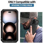 غطاء هاتف معدني ثلاثي الحماية من RedPepper، لهواتف iPhone 17 Pro Max، iPhone 17 Pro، iPhone 17، iPhone Air، iPhone 16 Pro Max، iPhone 16 Pro، iPhone 16 Plus، iPhone 16