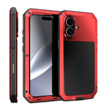 غطاء هاتف معدني ثلاثي الحماية من RedPepper، لهواتف iPhone 17 Pro Max، iPhone 17 Pro، iPhone 17، iPhone Air، iPhone 16 Pro Max، iPhone 16 Pro، iPhone 16 Plus، iPhone 16
