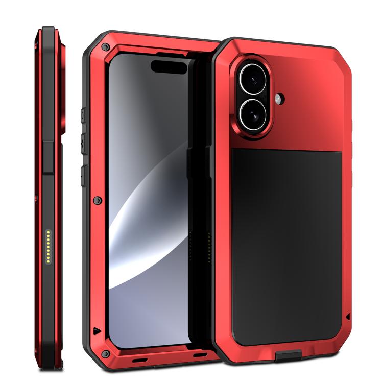غطاء هاتف معدني ثلاثي الحماية من RedPepper، لهواتف iPhone 17 Pro Max، iPhone 17 Pro، iPhone 17، iPhone Air، iPhone 16 Pro Max، iPhone 16 Pro، iPhone 16 Plus، iPhone 16