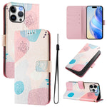 Art Colored Drawing Pattern Leather Phone Case, For iPhone 13 Pro