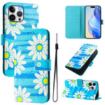 Art Colored Drawing Pattern Leather Phone Case, For iPhone 13 Pro