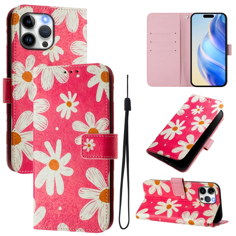 Art Colored Drawing Pattern Leather Phone Case, For iPhone 13 Pro