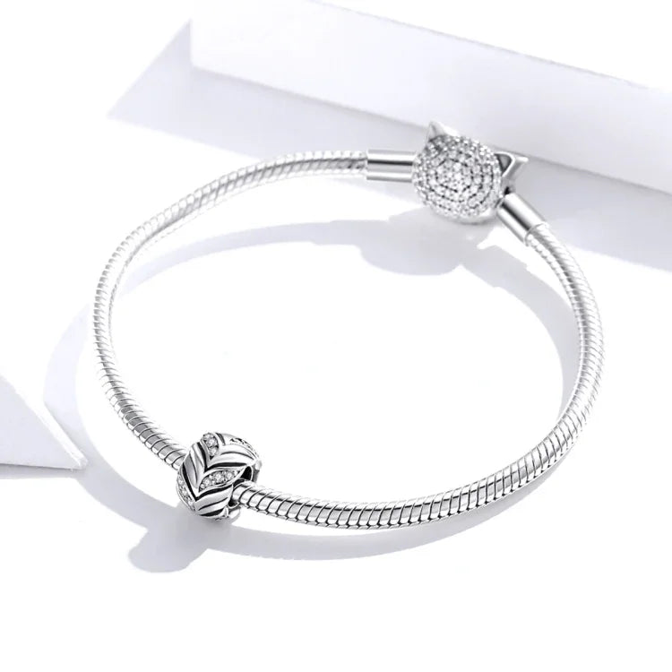 إكسسوارات سوار وعقد DIY من خرز القمح والزركون من الفضة الإسترلينية S925، SCC1614