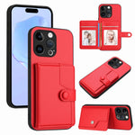 غطاء هاتف محفظة بطاقات بزر مع حماية RFID ضد السرقة، لهواتف iPhone SE 2022 / 2020، iPhone 13 Pro Max، iPhone 13 Pro، iPhone 13، iPhone 13 mini، iPhone 12، iPhone 12 Pro Max، iPhone 12 Pro