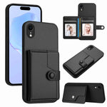 غطاء هاتف محفظة بطاقات بزر مع حماية RFID ضد السرقة، لهواتف iPhone 12 mini، iPhone 11 Pro Max، iPhone 11، iPhone 11 Pro، iPhone XS / X، iPhone XR، iPhone XS Max، iPhone 8 Plus / 7 Plus