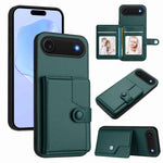 غطاء هاتف محفظة بطاقات بزر مع حماية RFID ضد السرقة، لهواتف iPhone 17 Pro Max، iPhone 17 Pro، iPhone 17، iPhone Air، iPhone 16 Pro Max، iPhone 16 Pro، iPhone 16 Plus، iPhone 16
