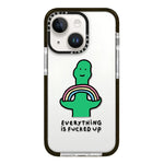 Simple Illustration Pattern Full Coverage Phone Case, For iPhone 15