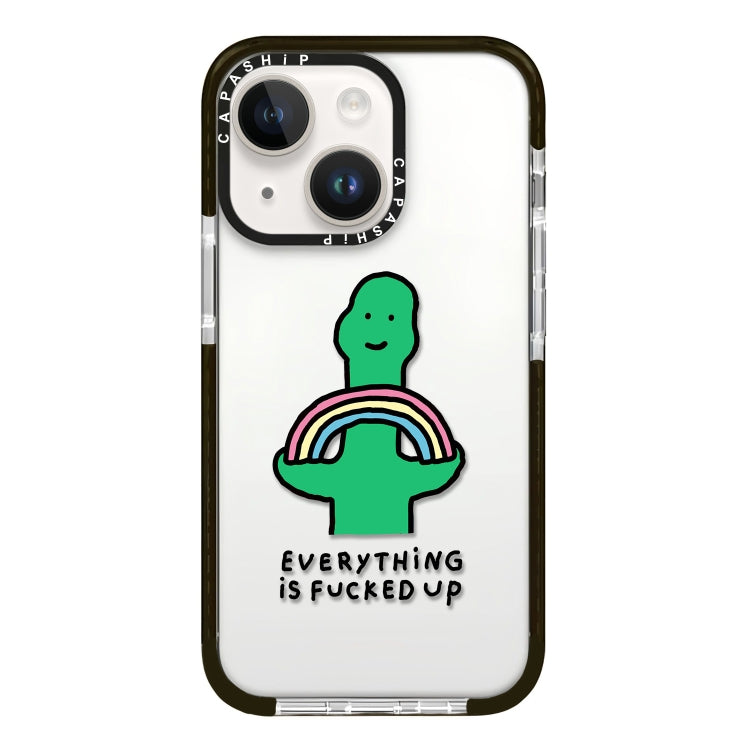 Simple Illustration Pattern Full Coverage Phone Case, For iPhone 15 Plus