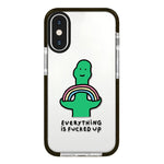 Simple Illustration Pattern Full Coverage Phone Case, For iPhone XS Max