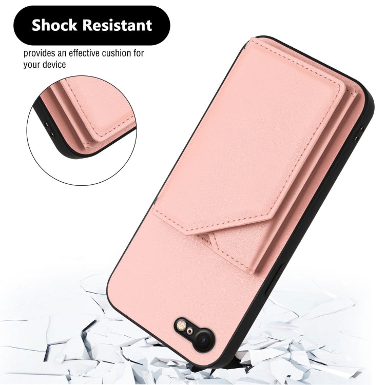 غطاء هاتف بملمس جلدي مع أربع فتحات للبطاقات وحزام معصم، لأجهزة iPhone 7 / 8 / SE 2020 2022، iPhone 13 Pro Max، iPhone 13 Pro، iPhone 13، iPhone 13 mini، iPhone 12، iPhone 12 Pro Max، iPhone 12 Pro