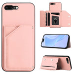 غطاء هاتف بملمس جلدي مع أربع فتحات للبطاقات وحزام معصم، لأجهزة iPhone 12 mini، iPhone 11 Pro Max، iPhone 11، iPhone 11 Pro، iPhone X / XS، iPhone XR، iPhone XS Max، iPhone 7 Plus / 8 Plus