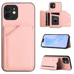 غطاء هاتف بملمس جلدي مع أربع فتحات للبطاقات وحزام معصم، لأجهزة iPhone 12 mini، iPhone 11 Pro Max، iPhone 11، iPhone 11 Pro، iPhone X / XS، iPhone XR، iPhone XS Max، iPhone 7 Plus / 8 Plus
