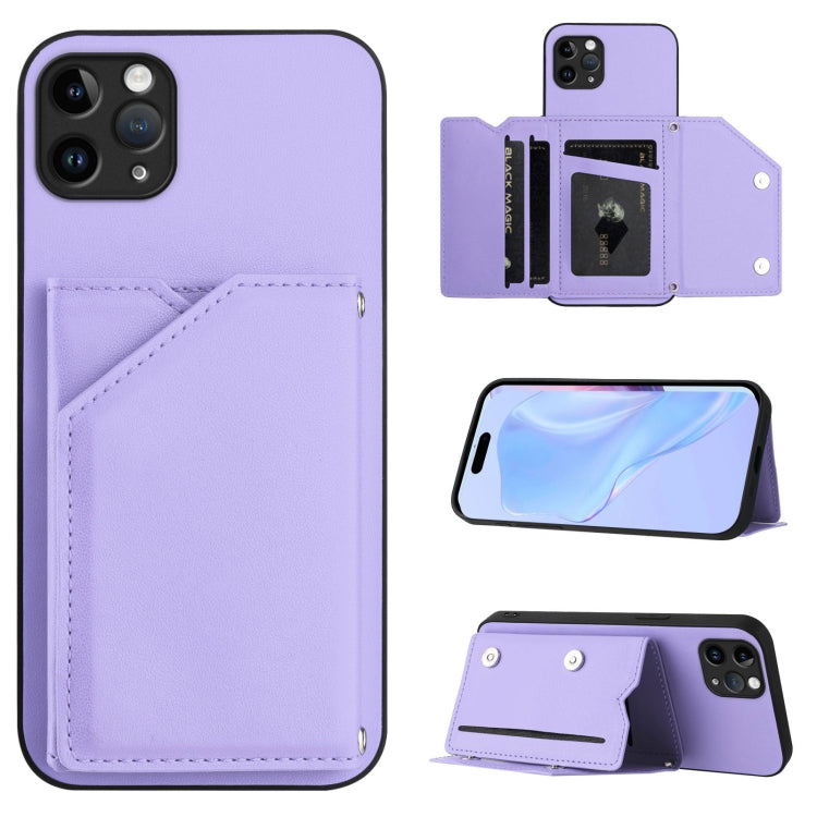 غطاء هاتف بملمس جلدي مع أربع فتحات للبطاقات وحزام معصم، لأجهزة iPhone 12 mini، iPhone 11 Pro Max، iPhone 11، iPhone 11 Pro، iPhone X / XS، iPhone XR، iPhone XS Max، iPhone 7 Plus / 8 Plus