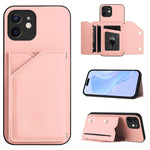 غطاء هاتف بملمس جلدي مع أربع فتحات للبطاقات وحزام معصم، لأجهزة iPhone 12 mini، iPhone 11 Pro Max، iPhone 11، iPhone 11 Pro، iPhone X / XS، iPhone XR، iPhone XS Max، iPhone 7 Plus / 8 Plus