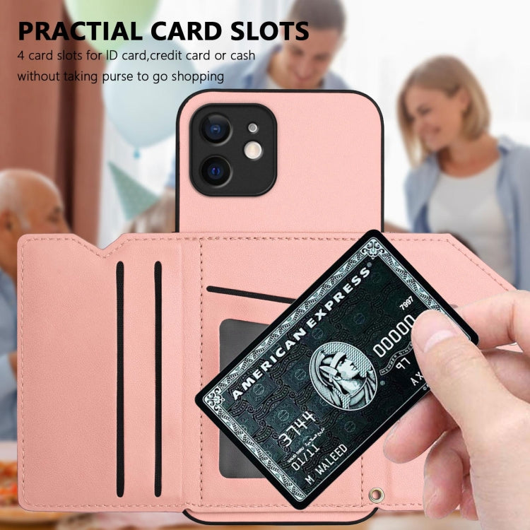 غطاء هاتف بملمس جلدي مع أربع فتحات للبطاقات وحزام معصم، لأجهزة iPhone 12 mini، iPhone 11 Pro Max، iPhone 11، iPhone 11 Pro، iPhone X / XS، iPhone XR، iPhone XS Max، iPhone 7 Plus / 8 Plus