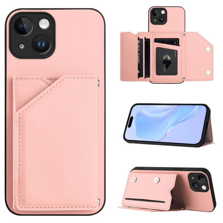 غطاء هاتف بملمس جلدي مع أربع فتحات للبطاقات وحزام معصم، لأجهزة iPhone 7 / 8 / SE 2020 2022، iPhone 13 Pro Max، iPhone 13 Pro، iPhone 13، iPhone 13 mini، iPhone 12، iPhone 12 Pro Max، iPhone 12 Pro