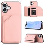 غطاء هاتف بملمس جلدي مع أربع فتحات للبطاقات وحزام معصم، لأجهزة iPhone 17 Pro Max، iPhone 17 Pro، iPhone 17، iPhone Air، iPhone 16 Pro Max، iPhone 16 Pro، iPhone 16 Plus، iPhone 16
