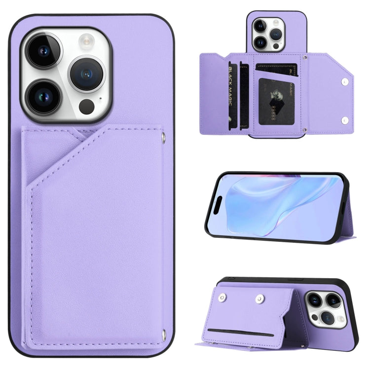 غطاء هاتف بملمس جلدي مع أربع فتحات للبطاقات وحزام معصم، لأجهزة iPhone 17 Pro Max، iPhone 17 Pro، iPhone 17، iPhone Air، iPhone 16 Pro Max، iPhone 16 Pro، iPhone 16 Plus، iPhone 16
