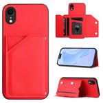 غطاء هاتف بملمس جلدي مع أربع فتحات للبطاقات وحزام معصم، لأجهزة iPhone 12 mini، iPhone 11 Pro Max، iPhone 11، iPhone 11 Pro، iPhone X / XS، iPhone XR، iPhone XS Max، iPhone 7 Plus / 8 Plus