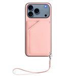 غطاء هاتف بملمس جلدي مع أربع فتحات للبطاقات وحزام معصم، لأجهزة iPhone 17 Pro Max، iPhone 17 Pro، iPhone 17، iPhone Air، iPhone 16 Pro Max، iPhone 16 Pro، iPhone 16 Plus، iPhone 16