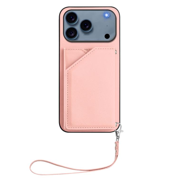 غطاء هاتف بملمس جلدي مع أربع فتحات للبطاقات وحزام معصم، لأجهزة iPhone 17 Pro Max، iPhone 17 Pro، iPhone 17، iPhone Air، iPhone 16 Pro Max، iPhone 16 Pro، iPhone 16 Plus، iPhone 16