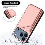 غطاء هاتف بملمس جلدي مع أربع فتحات للبطاقات وحزام معصم، لأجهزة iPhone 17 Pro Max، iPhone 17 Pro، iPhone 17، iPhone Air، iPhone 16 Pro Max، iPhone 16 Pro، iPhone 16 Plus، iPhone 16