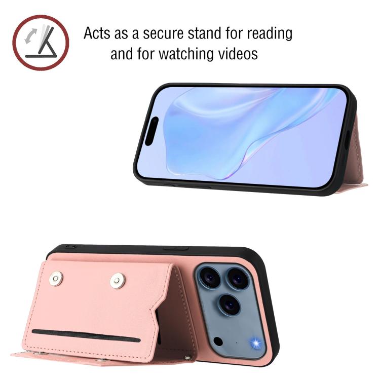 غطاء هاتف بملمس جلدي مع أربع فتحات للبطاقات وحزام معصم، لأجهزة iPhone 17 Pro Max، iPhone 17 Pro، iPhone 17، iPhone Air، iPhone 16 Pro Max، iPhone 16 Pro، iPhone 16 Plus، iPhone 16