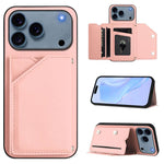 غطاء هاتف بملمس جلدي مع أربع فتحات للبطاقات وحزام معصم، لأجهزة iPhone 17 Pro Max، iPhone 17 Pro، iPhone 17، iPhone Air، iPhone 16 Pro Max، iPhone 16 Pro، iPhone 16 Plus، iPhone 16
