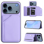 غطاء هاتف بملمس جلدي مع أربع فتحات للبطاقات وحزام معصم، لأجهزة iPhone 17 Pro Max، iPhone 17 Pro، iPhone 17، iPhone Air، iPhone 16 Pro Max، iPhone 16 Pro، iPhone 16 Plus، iPhone 16