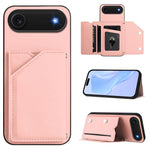 غطاء هاتف بملمس جلدي مع أربع فتحات للبطاقات وحزام معصم، لأجهزة iPhone 17 Pro Max، iPhone 17 Pro، iPhone 17، iPhone Air، iPhone 16 Pro Max، iPhone 16 Pro، iPhone 16 Plus، iPhone 16