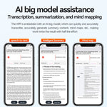 قلم تسجيل صوتي مغناطيسي مع تقليل الضوضاء Q70A يدعم التحكم عبر التطبيق، 8GB، 16GB، 32GB، 64GB، 128GB