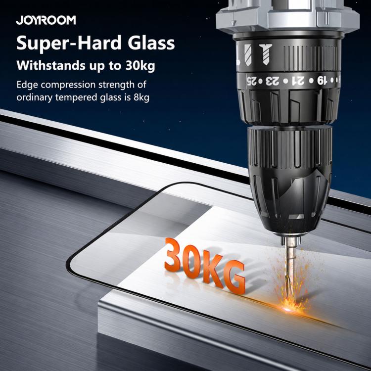 فيلم زجاج مقسى عالي الدقة 2.5D من سلسلة JOYROOM Knight بشاشة كاملة، لهواتف iPhone 17 Pro Max، iPhone 17 Pro، iPhone 17، iPhone Air، iPhone 15 Pro Max، iPhone 15 Pro