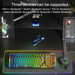 AULA F98Pro V3 لوحة مفاتيح ميكانيكية RGB بثلاثة أوضاع سلكية/2.4G/بلوتوث مع 99 مفتاح، محور كريستال جليدي