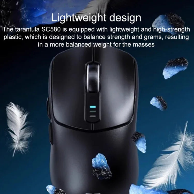 AULA SC580 فأرة ألعاب لاسلكية بثلاثة أوضاع سلكية/2.4G/بلوتوث بدقة 10000 DPI